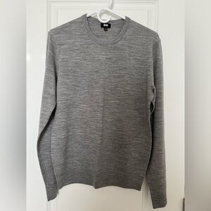Three Uniqlo Merino Wool Crewneck Sweaters